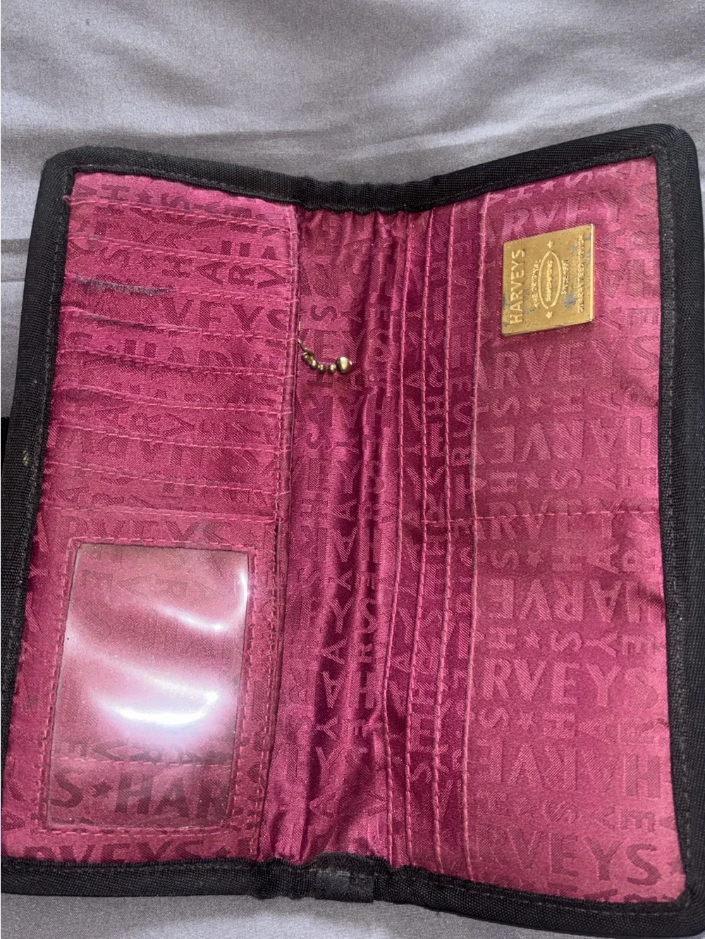 Harveys Black Woven Phone Holster with Gold Turn-Lock